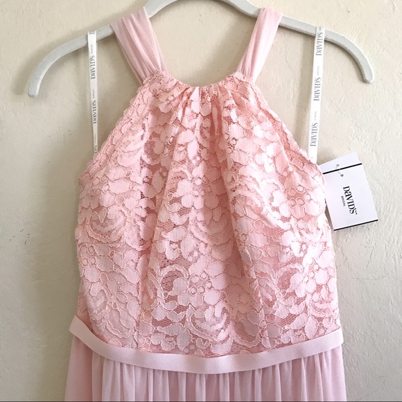 NWT David’s Bridal Short Lace Mesh Halter Dress - Picture 9 of 10